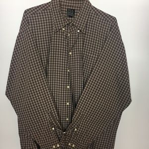 Jos. A. Bank - Button Up - Brown - XXL